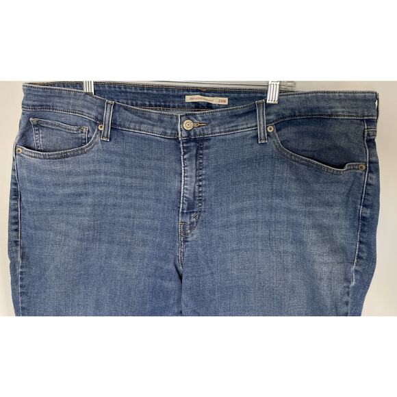 Levi’s 414 Classic Straight In lapis Speed 31” Inseam Jeans Size 24W - Picture 3 of 13